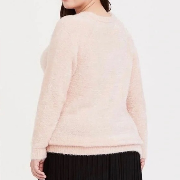 torrid Sweaters - Torrid Blush Pink Fuzzy Sweater
